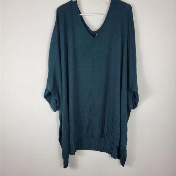 Accessories - EVRI Dark Green Sweater Knit Top Womens Size 4X Dolman Sleeve V Neck Classic